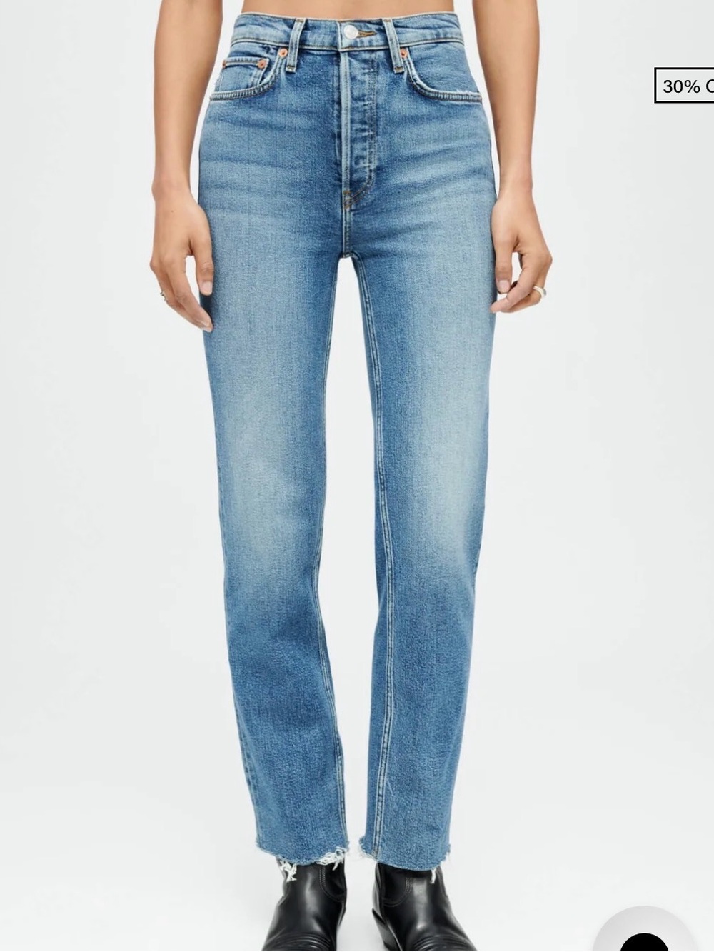 Re/Done Comfort Stretch High-Rise Straight Jeans
